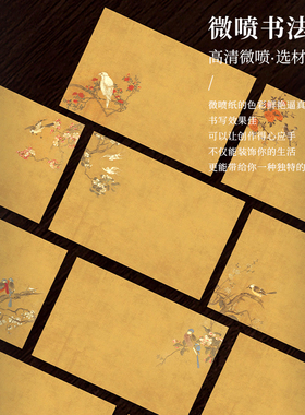 景阳阁花鸟册加厚微喷作品纸复古花鸟笺半生半熟毛笔书法专用宣纸楷书行书创作装裱仿古花笺纸小楷专用练习纸