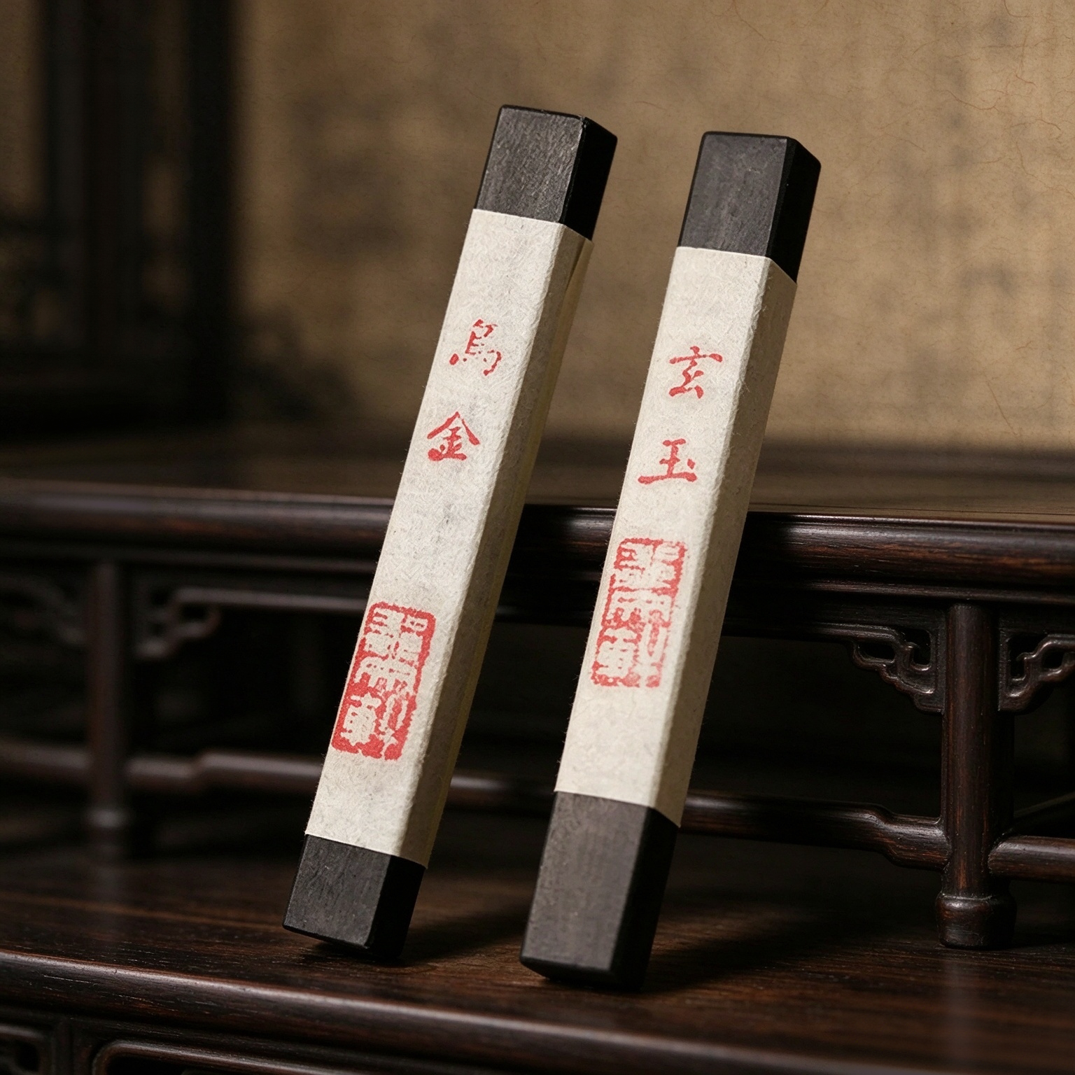 景阳阁毛笔书法专业作品墨块
