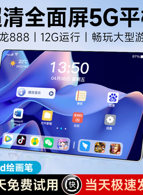 【官方正品】骁龙888平板电脑2025全新款柔光护眼全面屏网课绘画专用娱乐游戏办公手机pad Pro二合一安卓学习