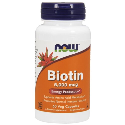 Now Foods 生物素 biotin 5,000微克 60粒素食胶囊