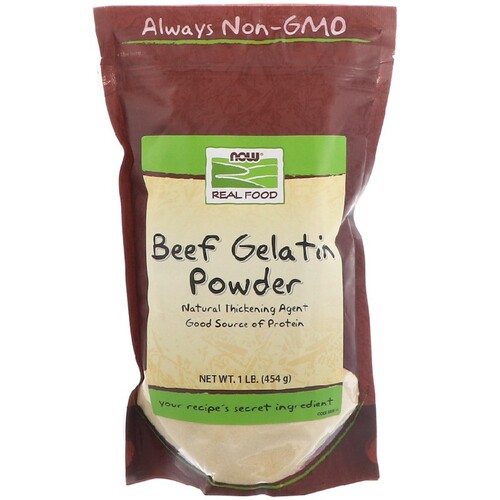 Now Foods beef gelatin powder 牛明胶粉454克 制作 果冻 布丁