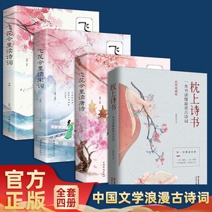 4本 枕上诗书 套装 中国文学浪漫古诗词 飞花令读唐诗读宋词读诗词
