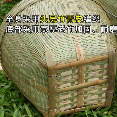 新品大号箩筐竹编制品淘米箩粮食竹筐竹制品收纳筐竹篓喜事筐竹篮 特色手工艺 竹编/竹雕 原图主图