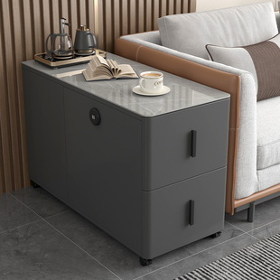 沙发边柜侧边柜客厅轻奢岩板移动边几茶台桌子简约现代角几小茶几