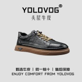 黑色板鞋 一脚蹬男鞋 男头层牛皮板鞋 休闲皮鞋 男士 休闲鞋 真皮男鞋