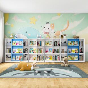 儿童矮书柜轨家用制绘收纳柜落地铁本艺玩具钢存滑KXN放柜