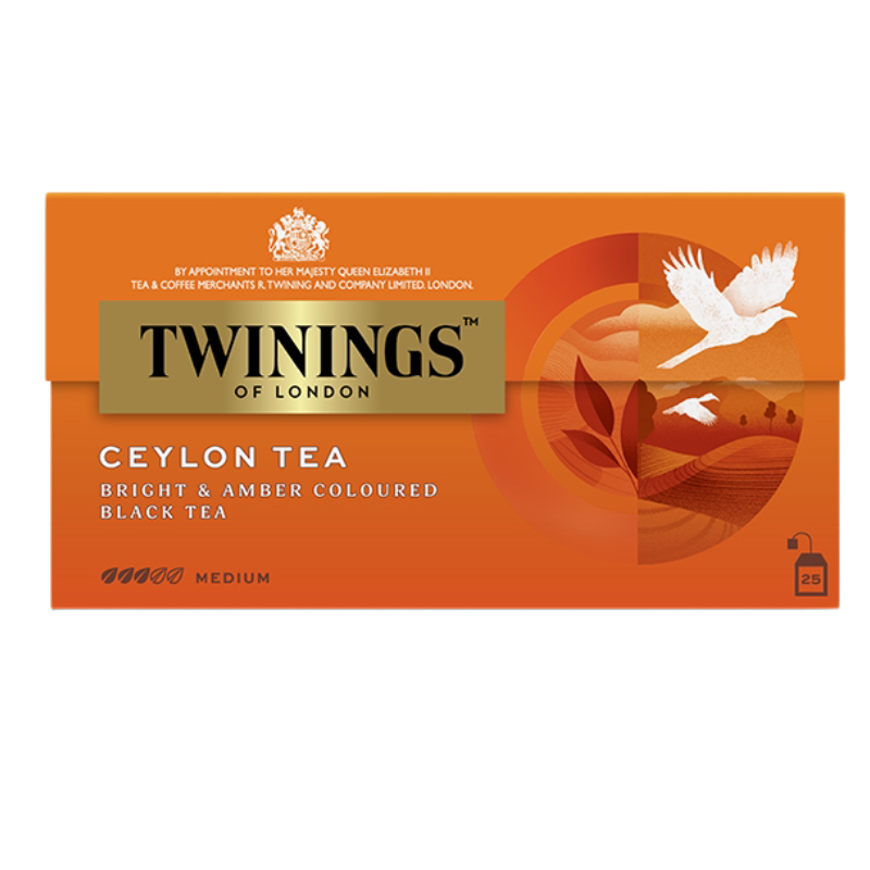 TWININGS川宁精品锡兰红茶2g*28片进口独立包装袋泡茶港式奶茶用