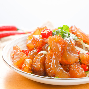 袋装500g*6野生特级海蜇头开袋即食海蜇皮海蜇头整箱批发凉拌菜