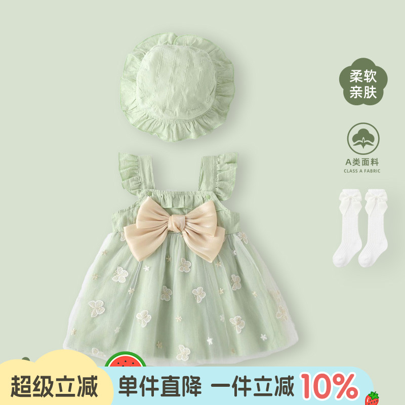女宝宝连衣裙婴儿小月龄夏季衣服一岁公主裙子周岁礼服女童夏装