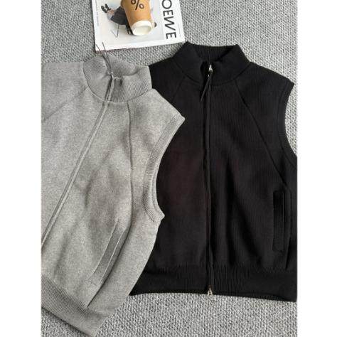 冬季新款针织拼接羽绒马甲老钱轻奢宽松休闲百搭针织坎肩背心外套