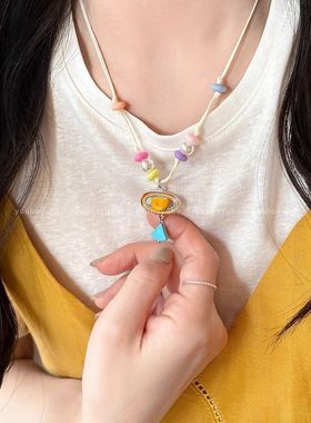 小众甜美卫衣链挂脖配饰