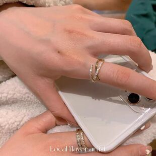 送素圈戒指 轻奢小众精致冷淡风高级感小众设计食指戒指女ins潮