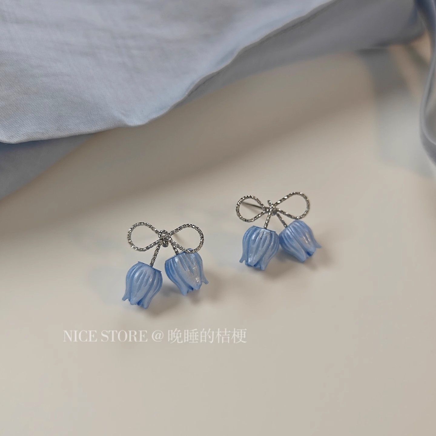 郁金香小巧百搭耳钉日韩耳饰