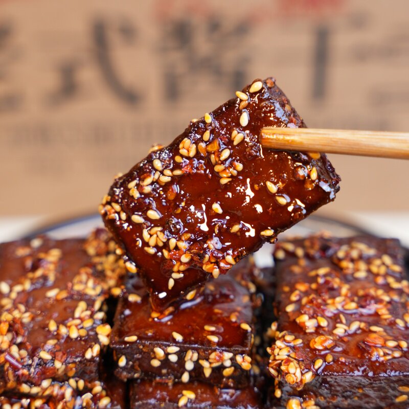 湘人赞老式酱干原味香辣味独立包装平江豆干开袋即食源头工厂