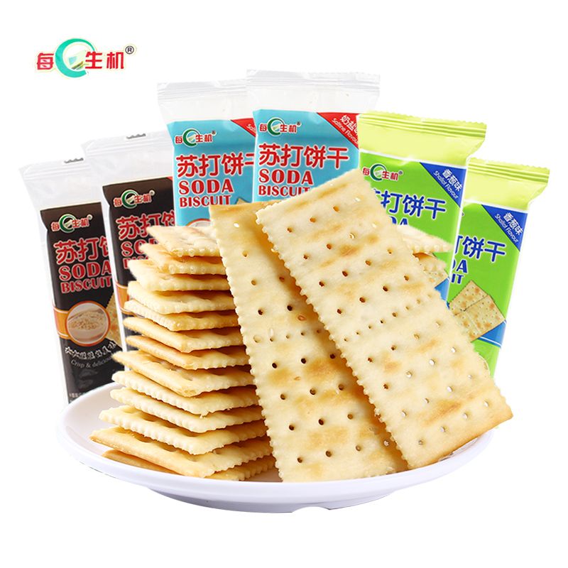 每日生机苏打饼干500g散装称重咸味梳打香葱饼干休闲零食