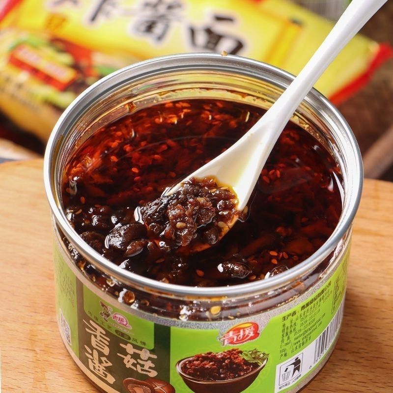 山东特产青援香菇酱400香辣脆牛肉酱香辣特产牛肉下饭酱瓶装