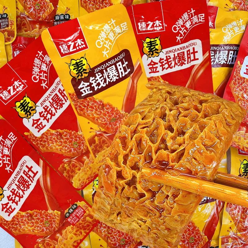 穗之杰素金钱爆肚脆麻酱味魔芋爽辣条素毛肚解馋网红小吃零食休闲图片