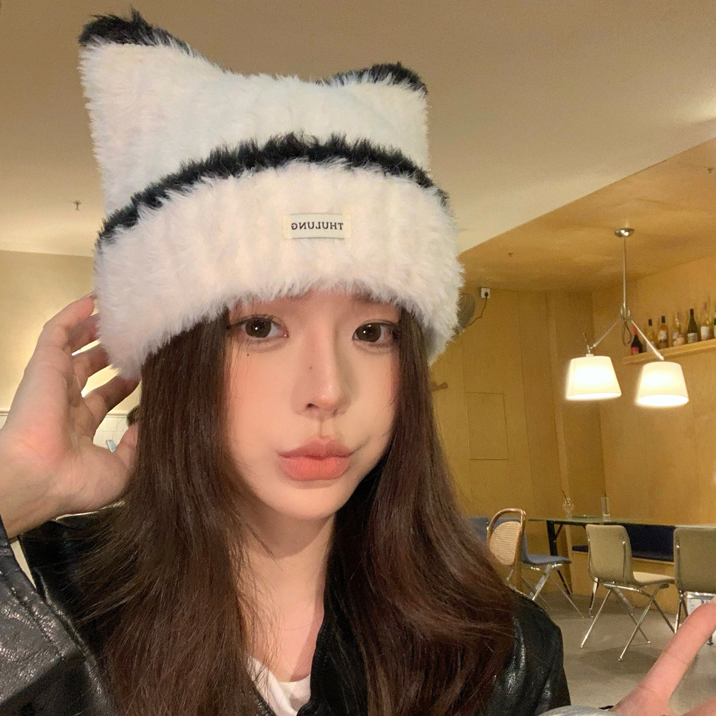 日系甜美可爱猫耳朵毛绒帽子女秋冬季保暖护耳大头围显脸小针织帽,服饰配件/皮带/帽子/围巾,帽子,淘宝优惠券,粉丝福利购,淘宝优惠卷