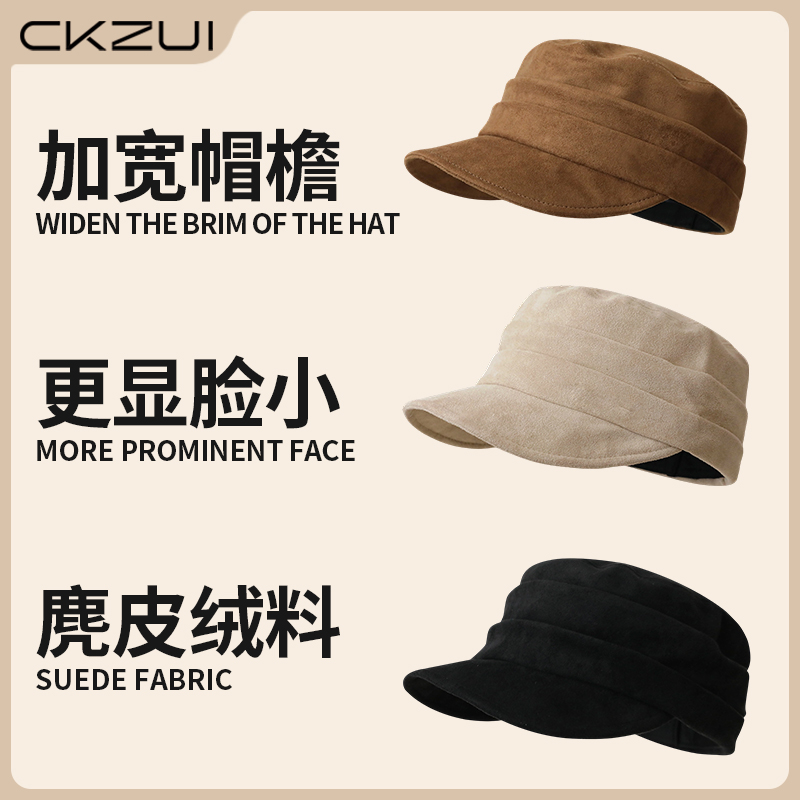 大头大脸报童帽显脸小贝雷帽子