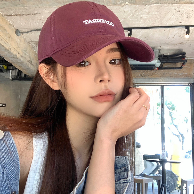 方圆脸显脸小深顶鸭舌帽女