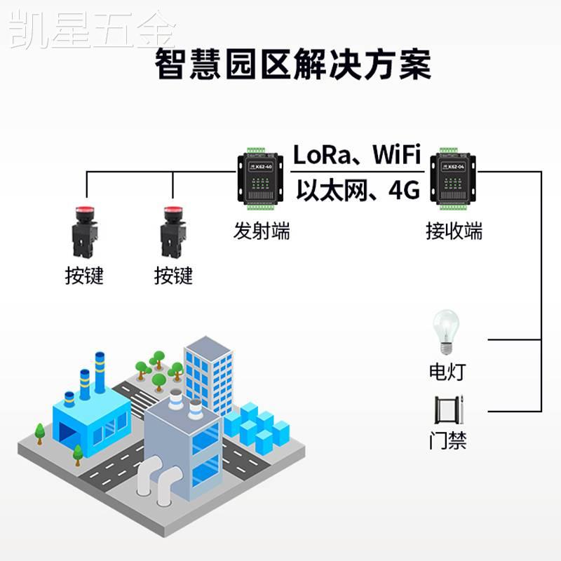 开关量无线远传输模块遥控报警lora远程控制水塔4G水泵继电器信号