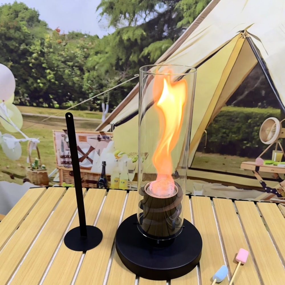 跨境酒精壁炉真火室内外庭院桌面装饰火炉观火炉取暖桌面旋转火焰