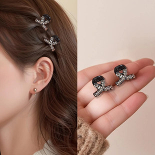 迷你水钻发夹边夹侧边精致小巧小抓夹女刘海前额碎发夹小夹子头饰