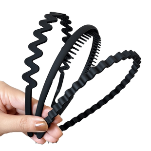 黑色男士发箍洗脸头箍隐形运动碎发整理神器波浪发卡发捆刘海头箍