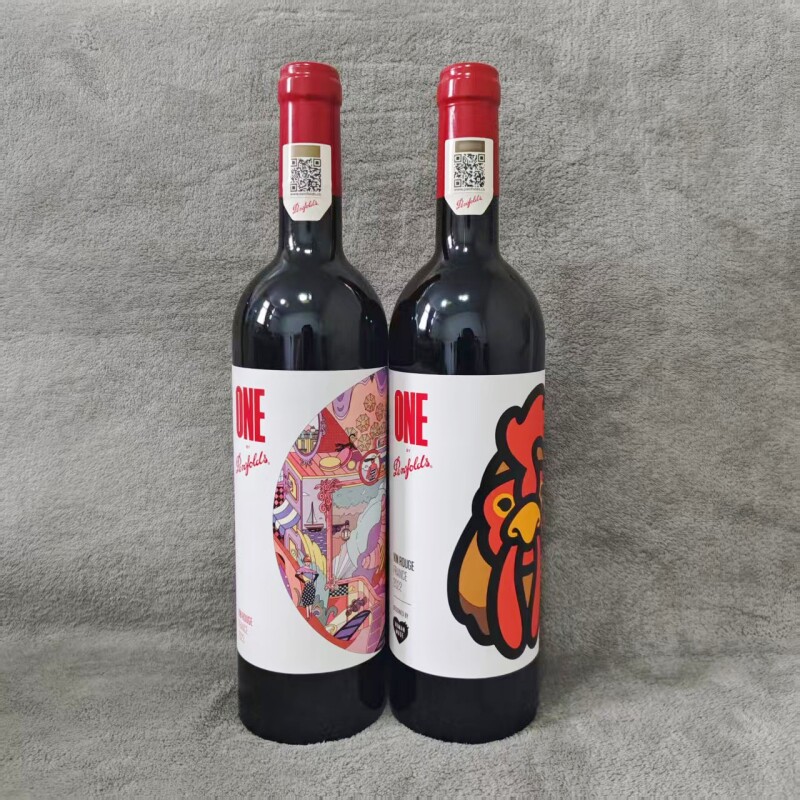 奔富一号红酒1号法国插画 雄鸡联名系列红葡萄酒正品行货原瓶进口