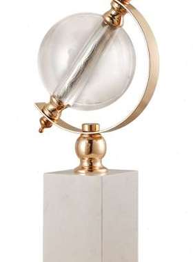 现代创意水晶地球仪摆件轻奢高档客厅酒柜书柜办公室领导桌面装饰