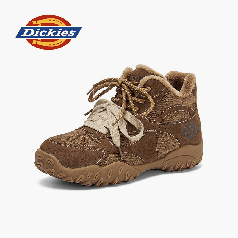 Dickies登山鞋女鞋加绒保暖短靴