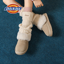 Dickies女鞋毛毛鞋2025新款冬季棉鞋女加绒加厚保暖勃肯休闲鞋子