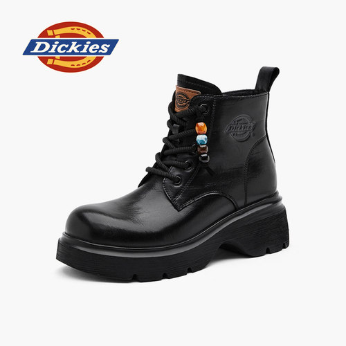 Dickies马丁靴女鞋厚底增高皮靴