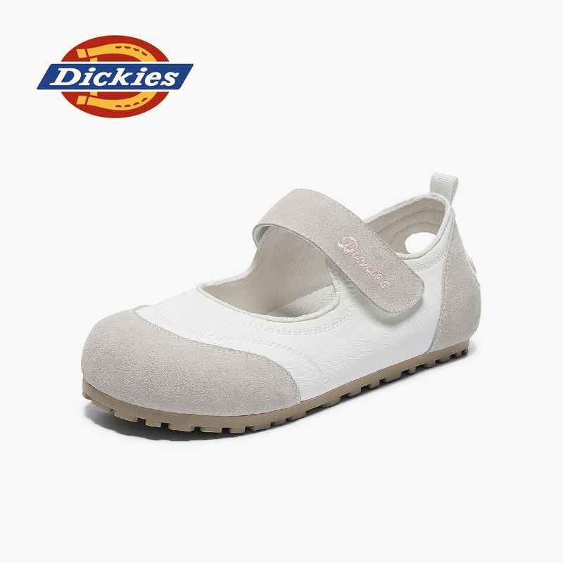 Dickies玛丽珍鞋2025春季新款女鞋小白鞋平底芭蕾风休闲鞋女单鞋