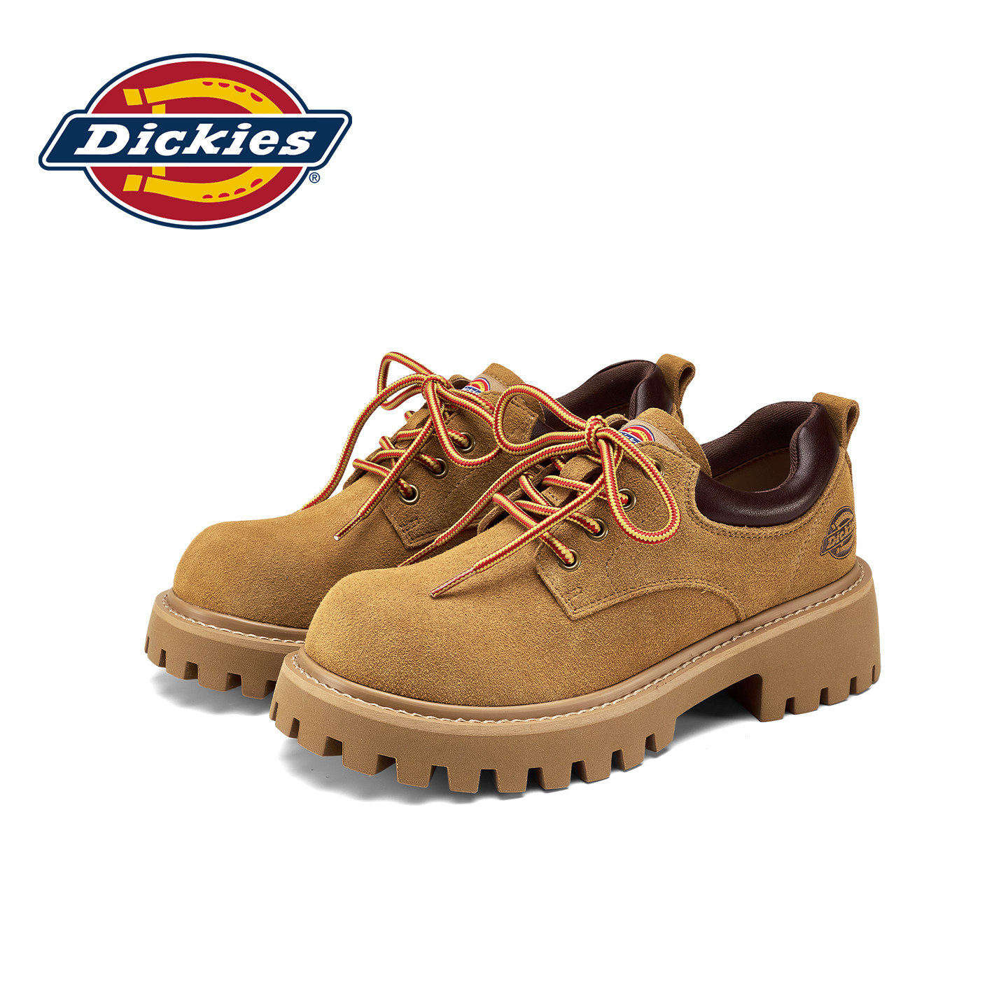 Dickies圆头德比鞋女厚底增高图片