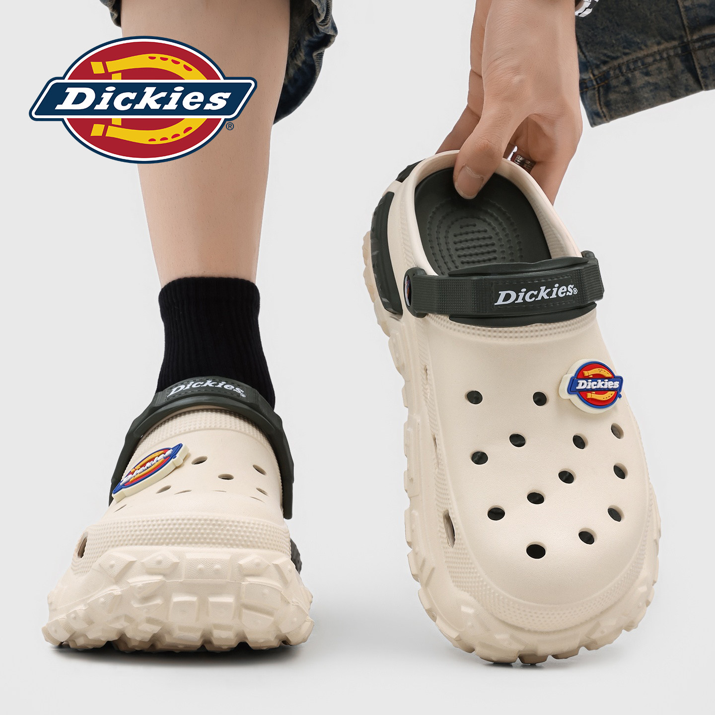 Dickies正品洞洞鞋沙滩包头拖鞋