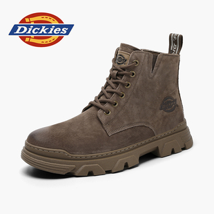 Dickies马丁靴男2025冬季新款复古英伦风户外短靴真皮防滑工装靴