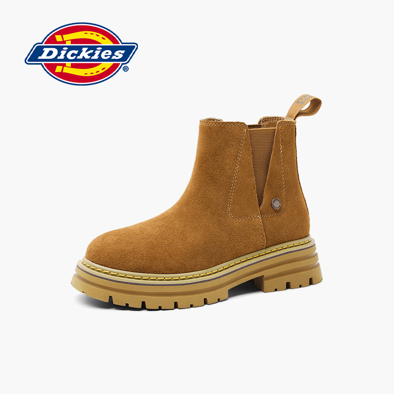 Dickies马丁靴女厚底切尔西靴