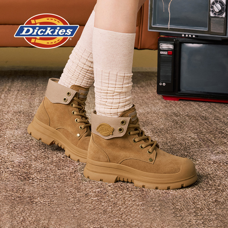 Dickies马丁靴女厚底增高短靴