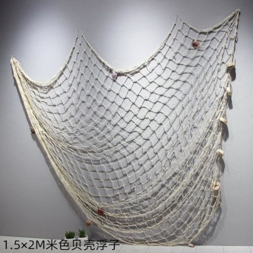 地中海粗线渔网装饰diy酒吧墙饰房间挂件鱼网幼儿园创意家居壁饰