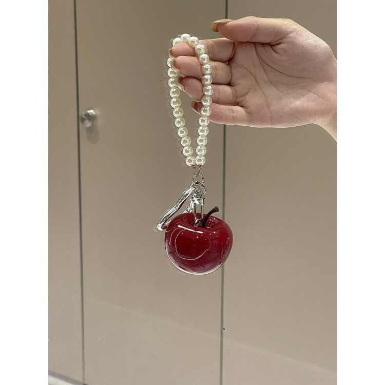 仿真苹果挂件创意包包挂件高级感水果钥匙扣挂饰后视镜车载吊坠