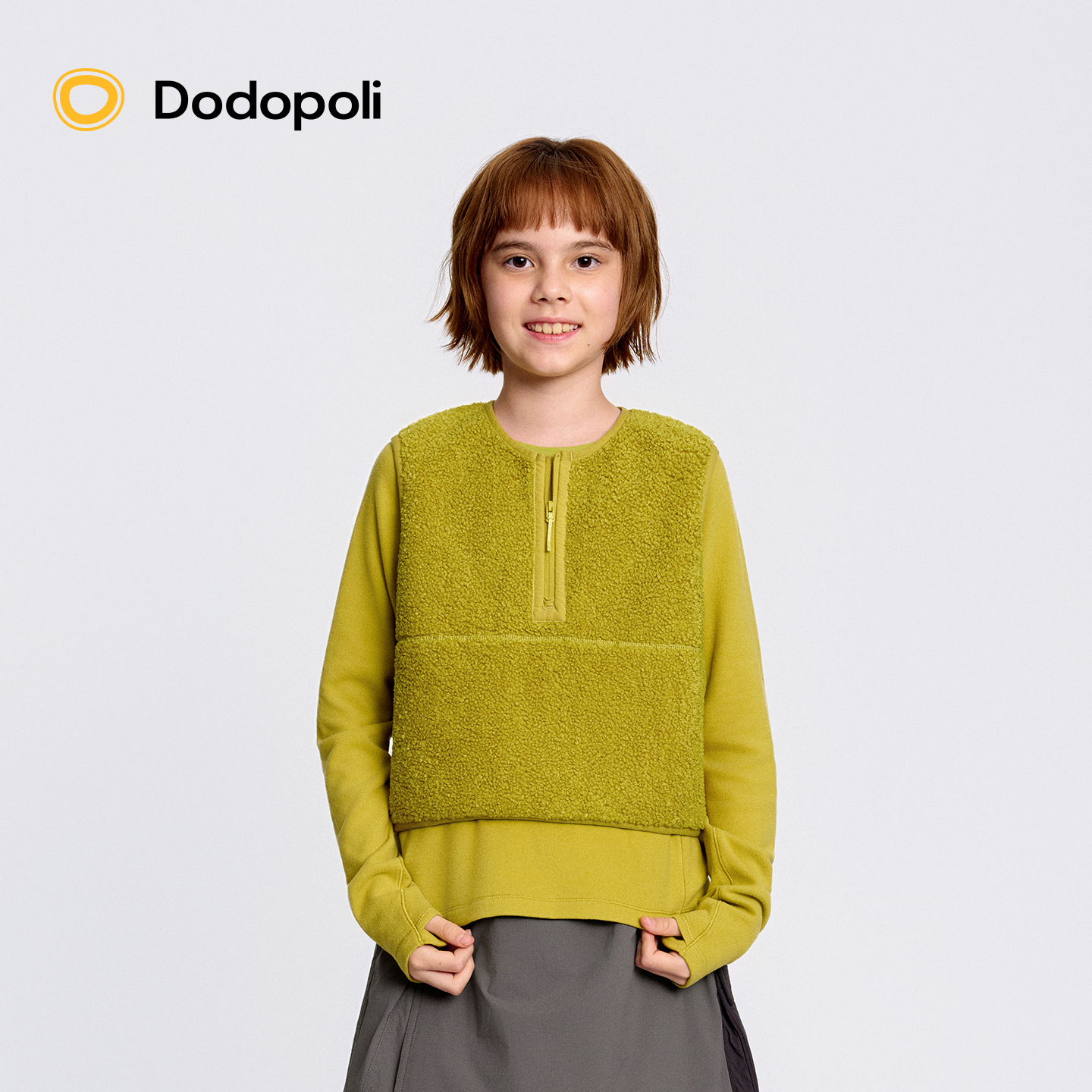 Dodopoli儿童马甲泰迪摇粒绒保暖背心男女童秋冬新款户外运动外套