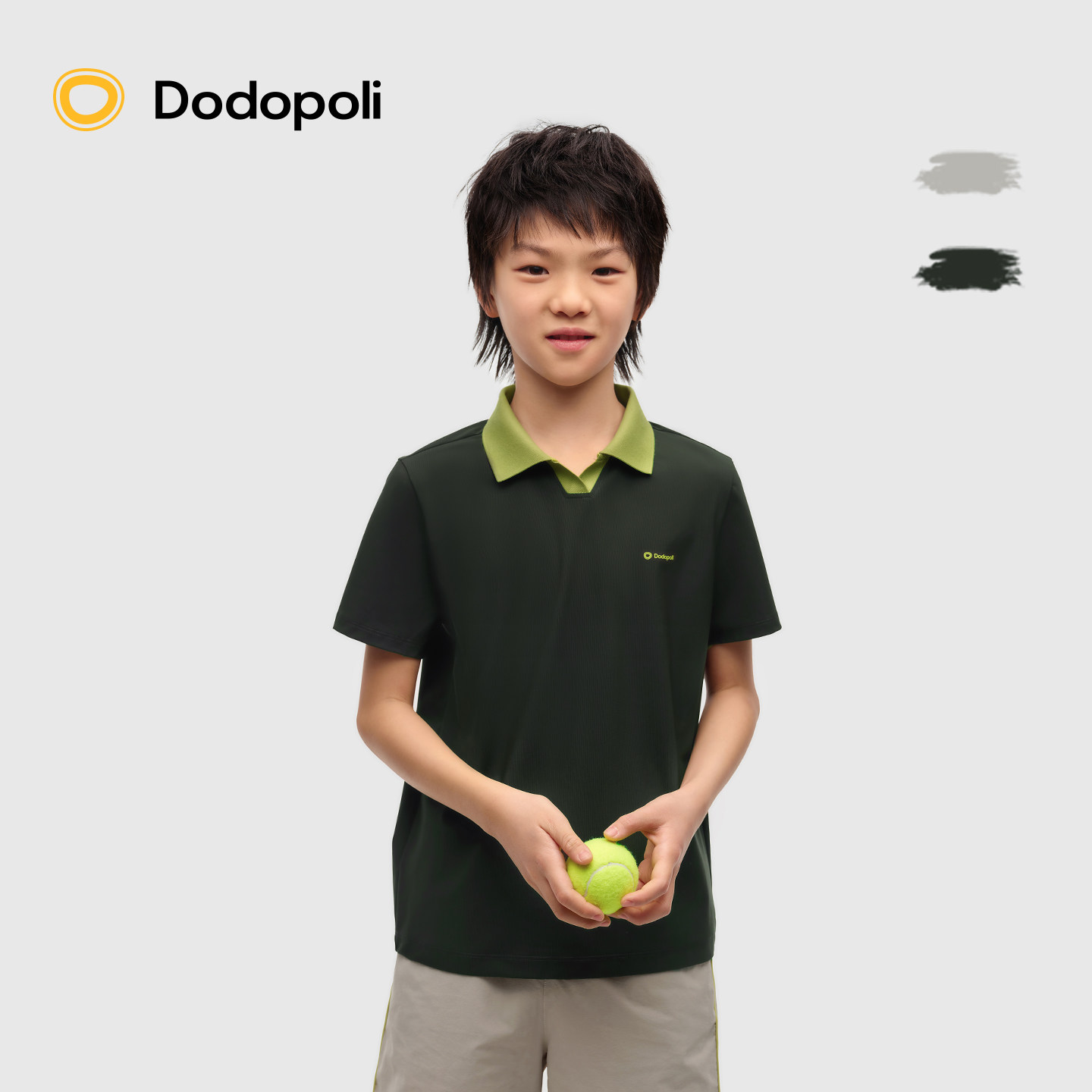 Dodopoli男童运动网球polo衫T恤轻薄透气夏新款儿童宽松休闲短袖