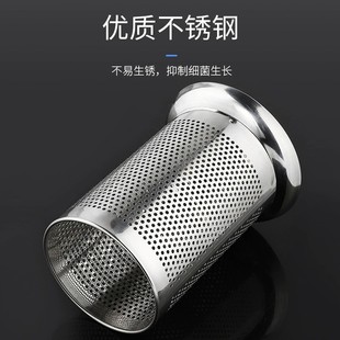 不锈钢筷篓筷子筒商用奶茶店吧台收纳盒吸管桶筷笼刀叉座沥水家用