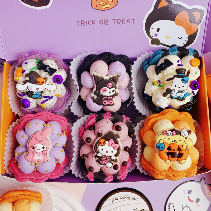 韩式三丽鸥圣诞节胖马卡龙甜品卡通甜点送女生小蛋糕饼干礼物礼盒