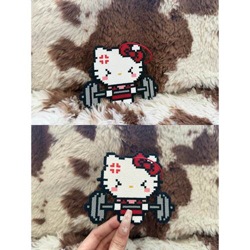 HelloKitty拼豆成品钥匙扣挂件包挂可爱送朋友礼物七夕Hello装饰