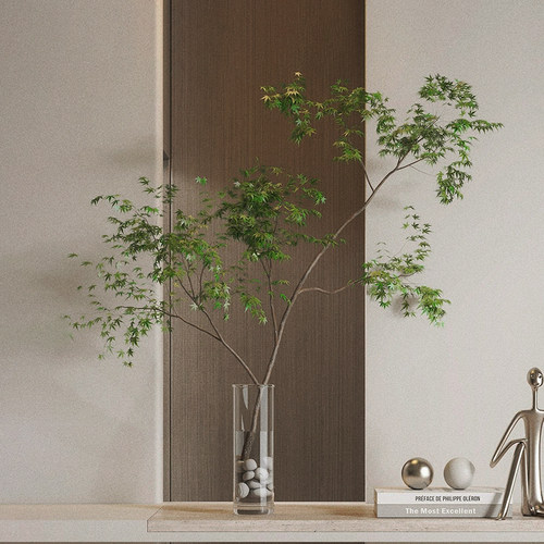 仿真花假花室内客厅桌面仿真绿植鸡爪槭枫树枝盆栽植物装饰摆件