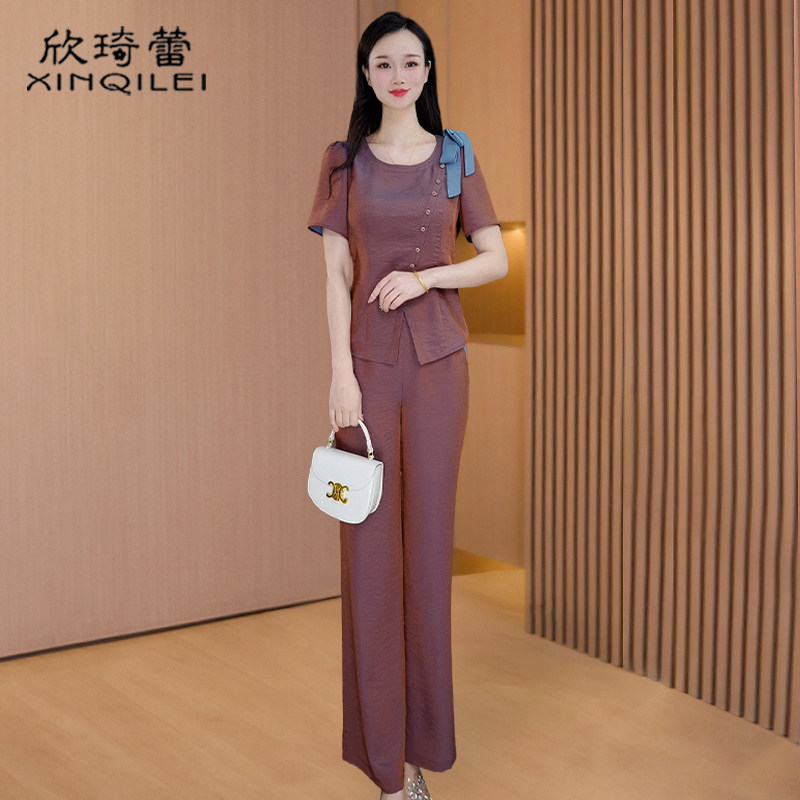 轻奢高级感女人味冰丝职业两件套装夏2026新款爆款贵夫人品牌超火