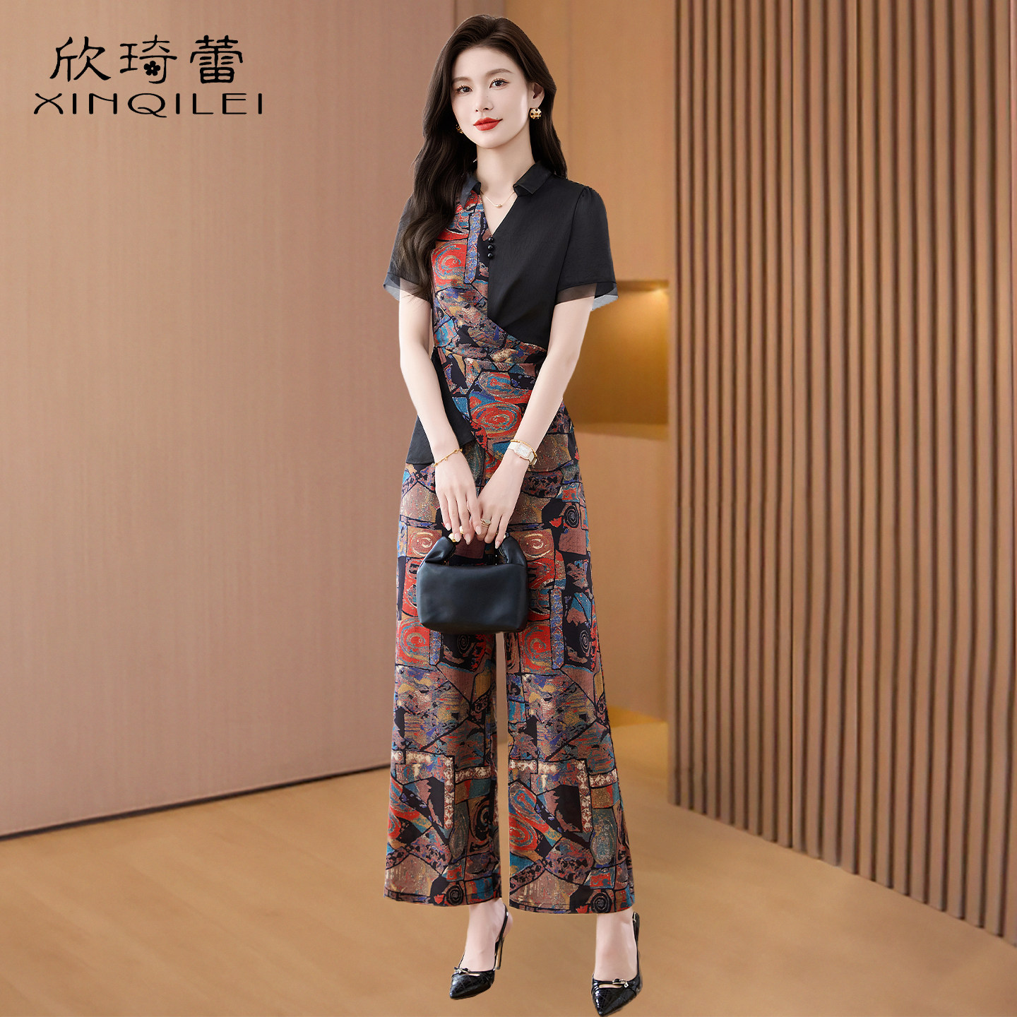40到50多岁女装两件套装夏贵夫人品牌冰丝喜婆婆妈妈减龄棉麻亚麻