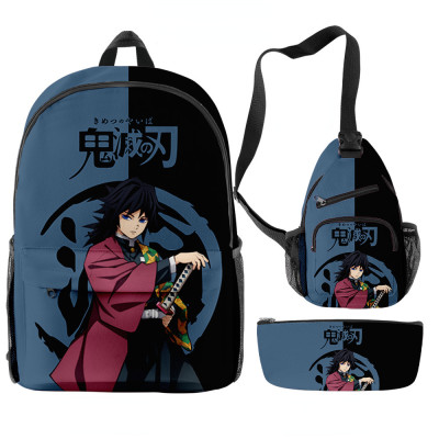 Demon Slayer Backpack Anime Children Boys Girls Schoolbag Ki